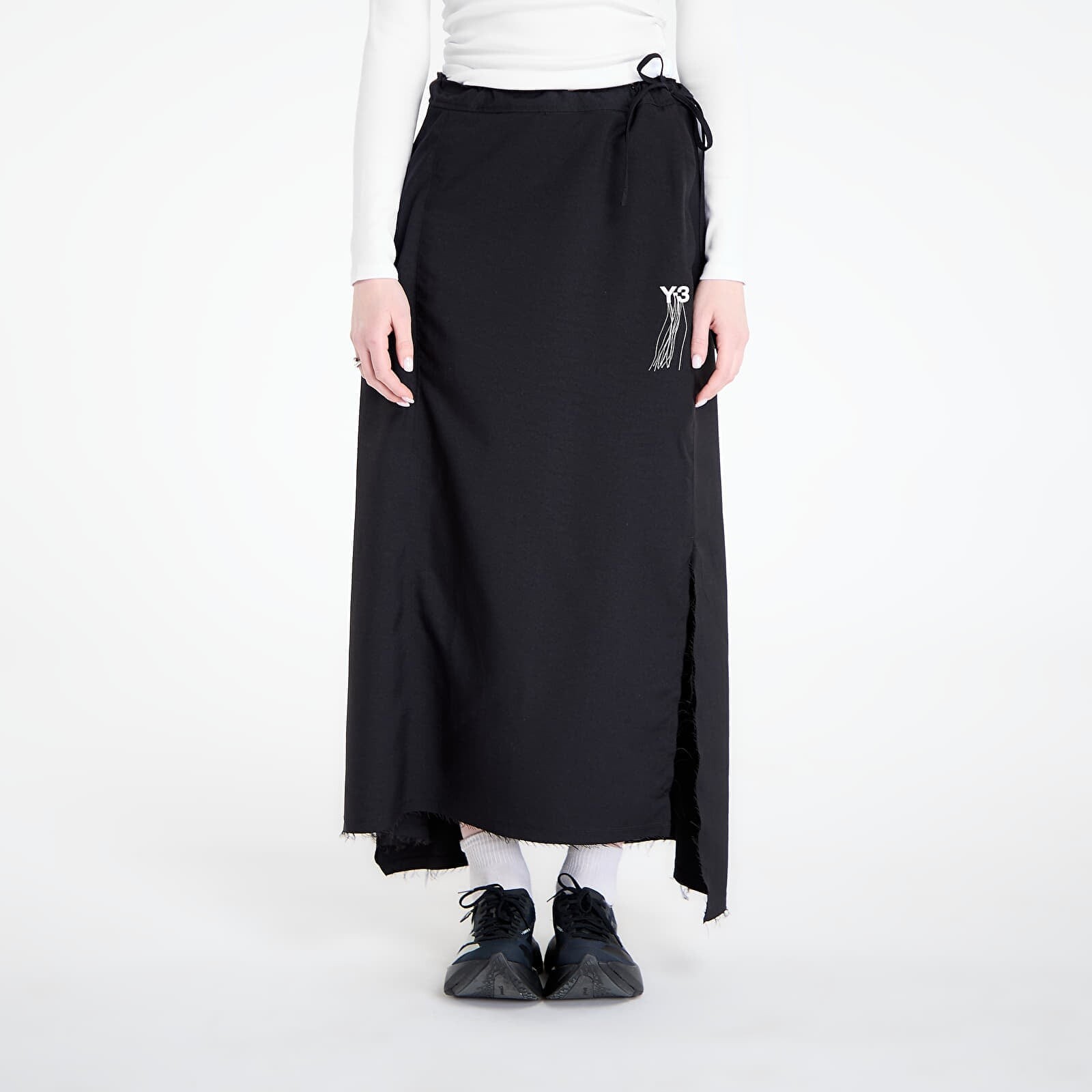 Y-3 Sport Uniform Raw Cut 3 Stripes Skirt Black L