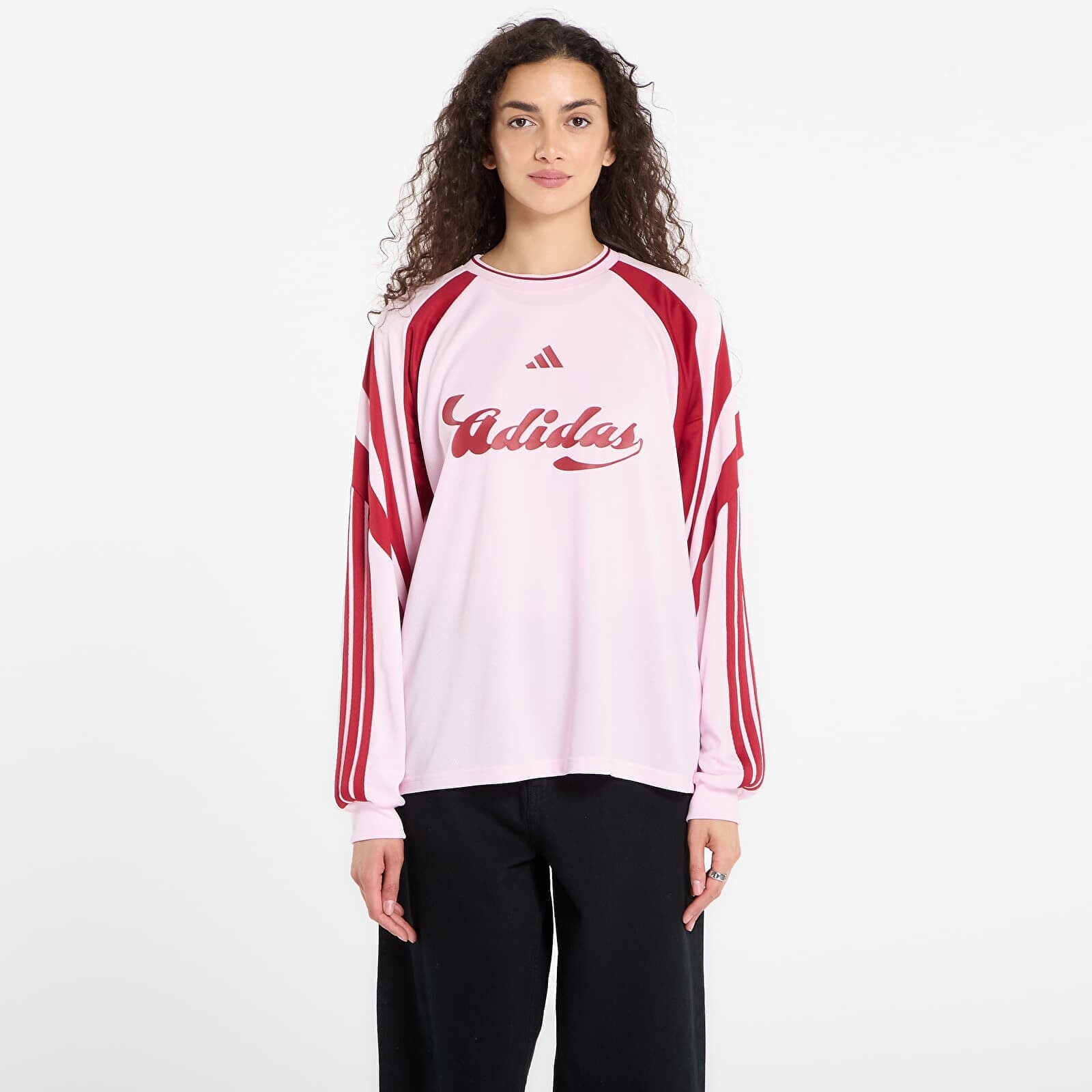 Jersey adidas House Of Tiro Long Sleeve Jersey Clear Pink/ Active Maroon S