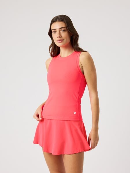 Björn Borg Ace Pocket Ribbed Tank Top Pink, L