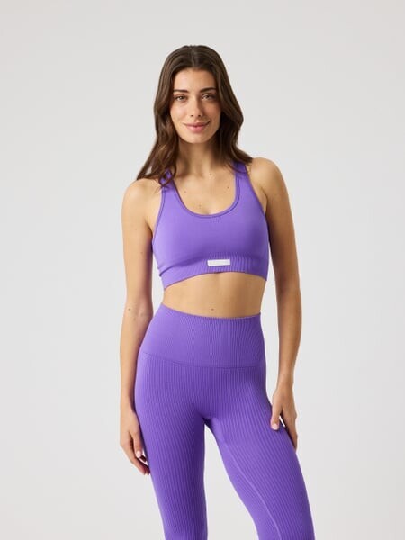 Björn Borg Studio Seamless Low Sports Bra Purple, LXL