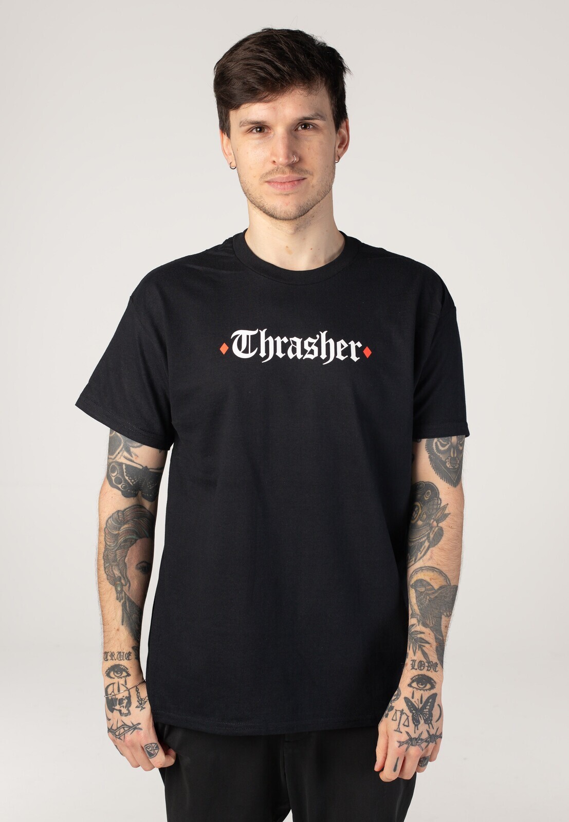 Thrasher x Spitfire - The End Oath Black - T-Shirt - black - L - 100% Cotton