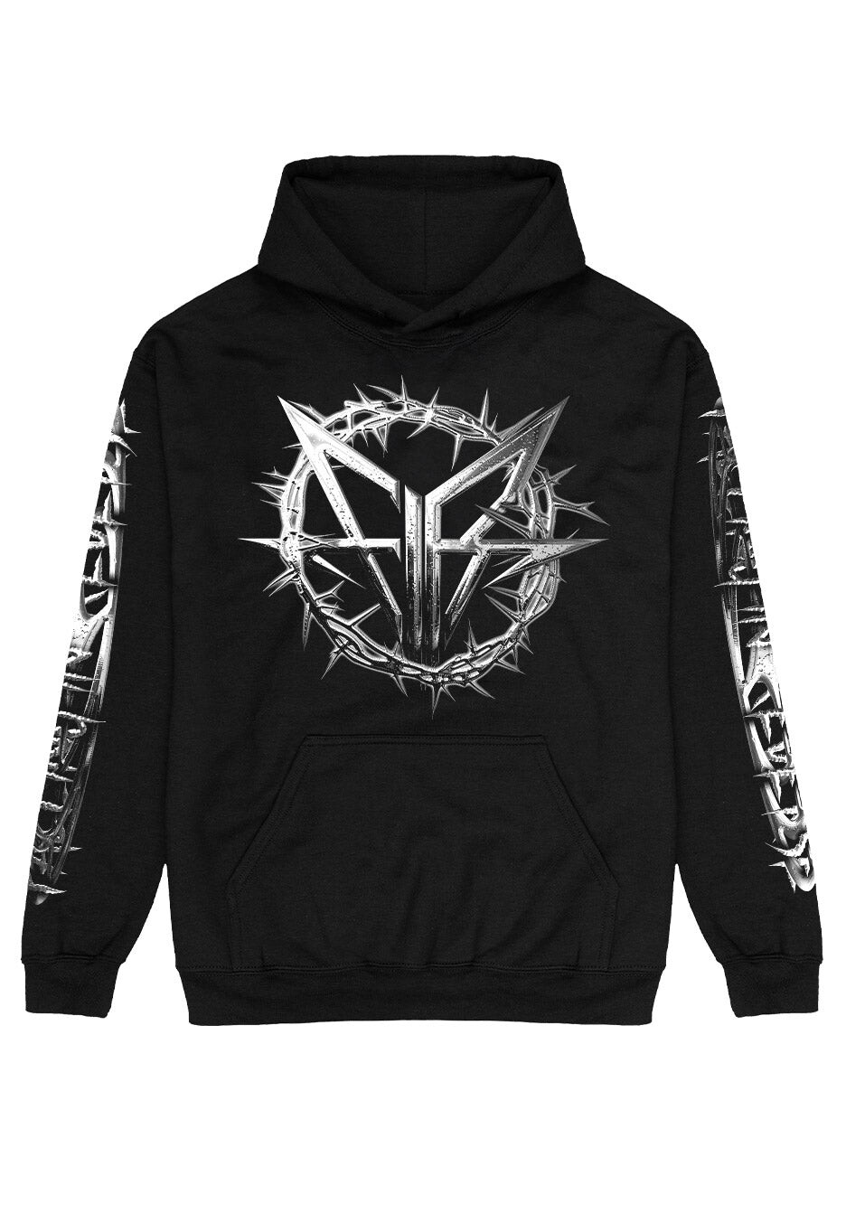 Falling In Reverse - Chrome Logo - Hoodie - black - L - 100% Cotton,Jersey