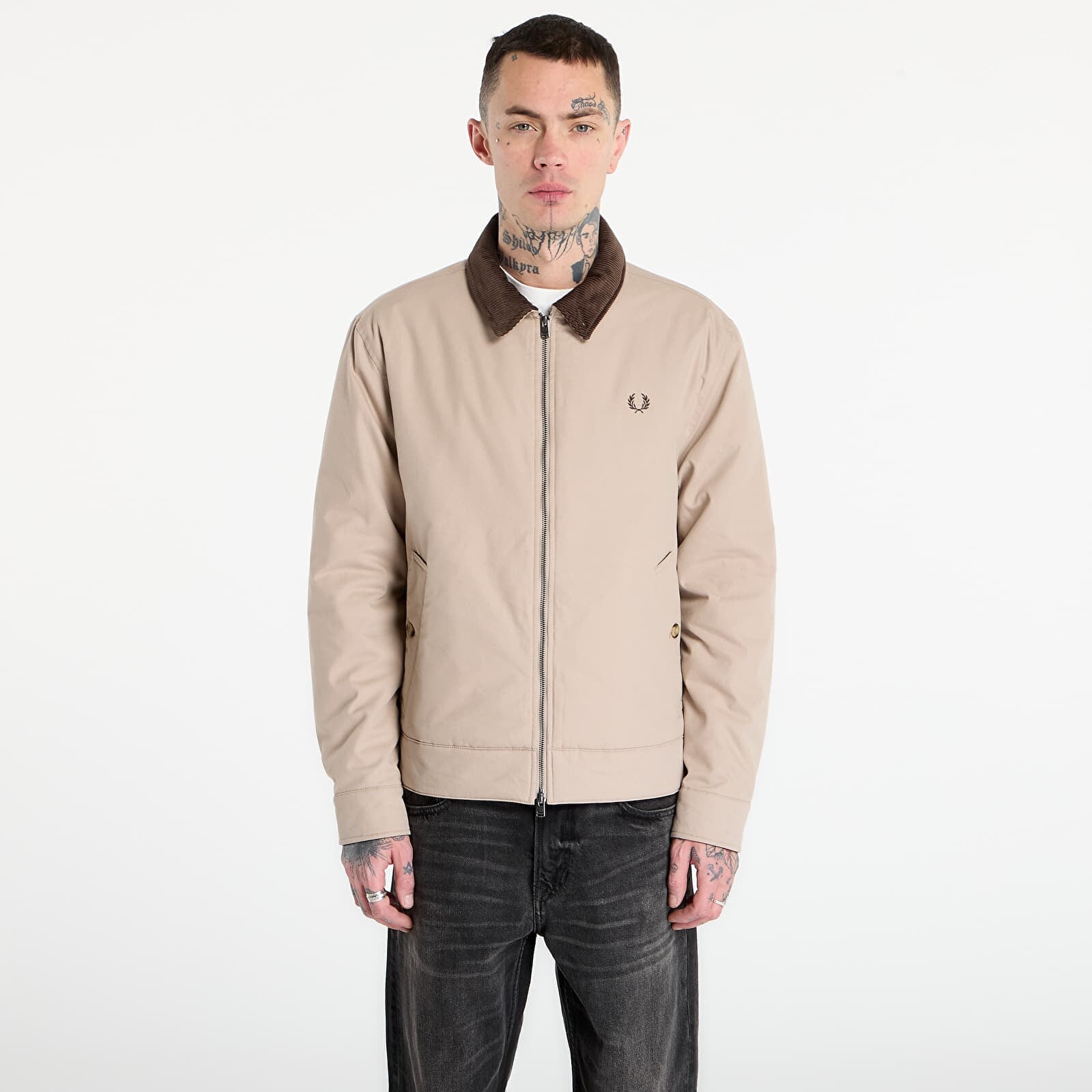 Jacket FRED PERRY Cotton Caban Jacket Warm Oat L