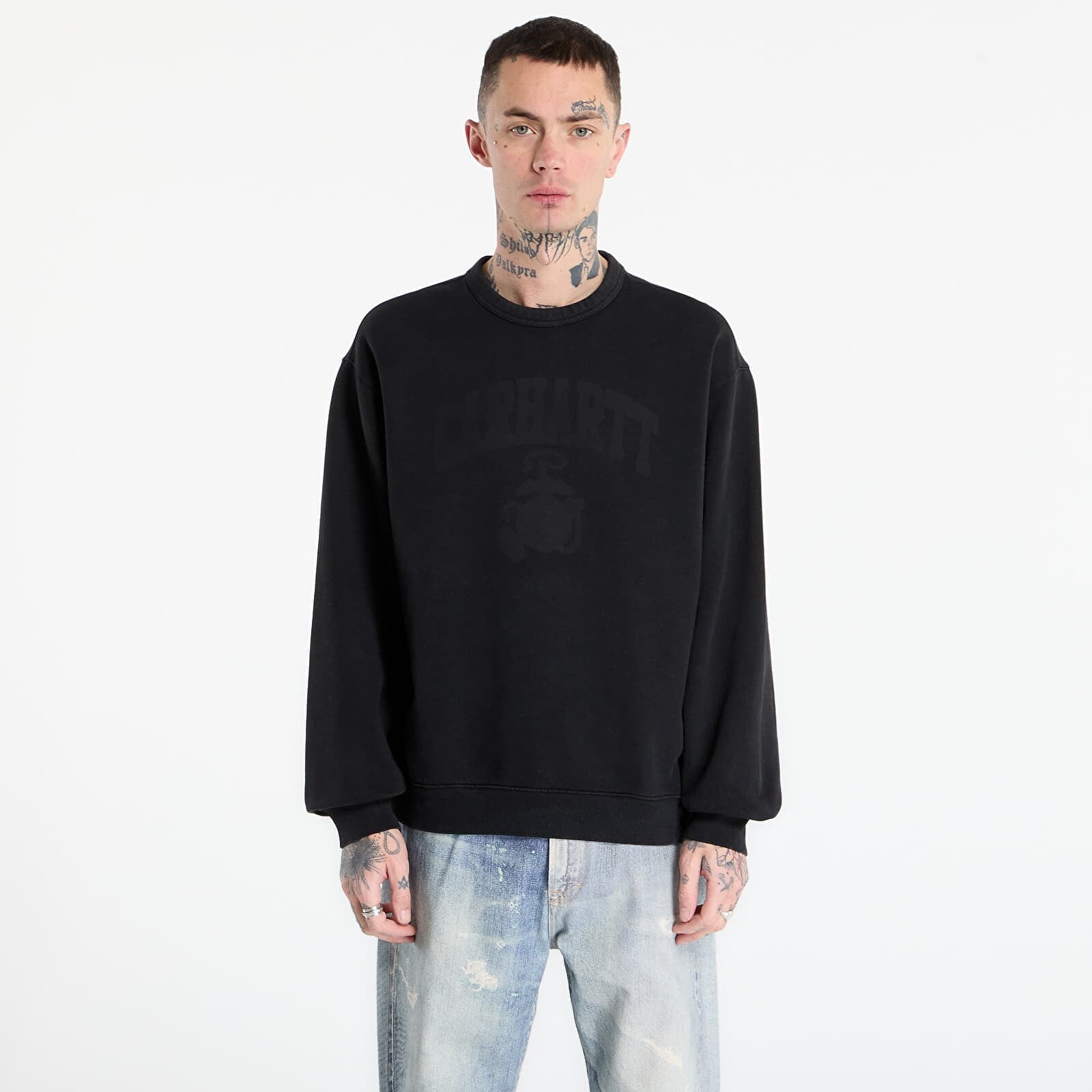 Sweatshirt Carhartt WIP Faded Pond Corps Sweat UNISEX Black S