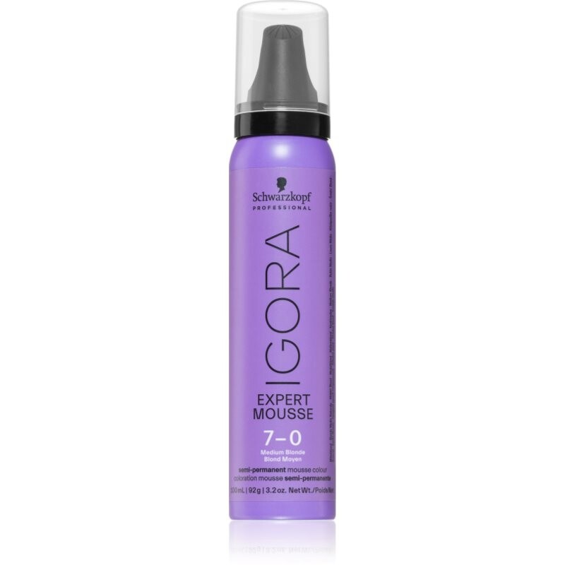 Schwarzkopf Professional IGORA Expert Mousse styling colour mousse for hair shade 7-0 Medium Blonde Natural 100 ml