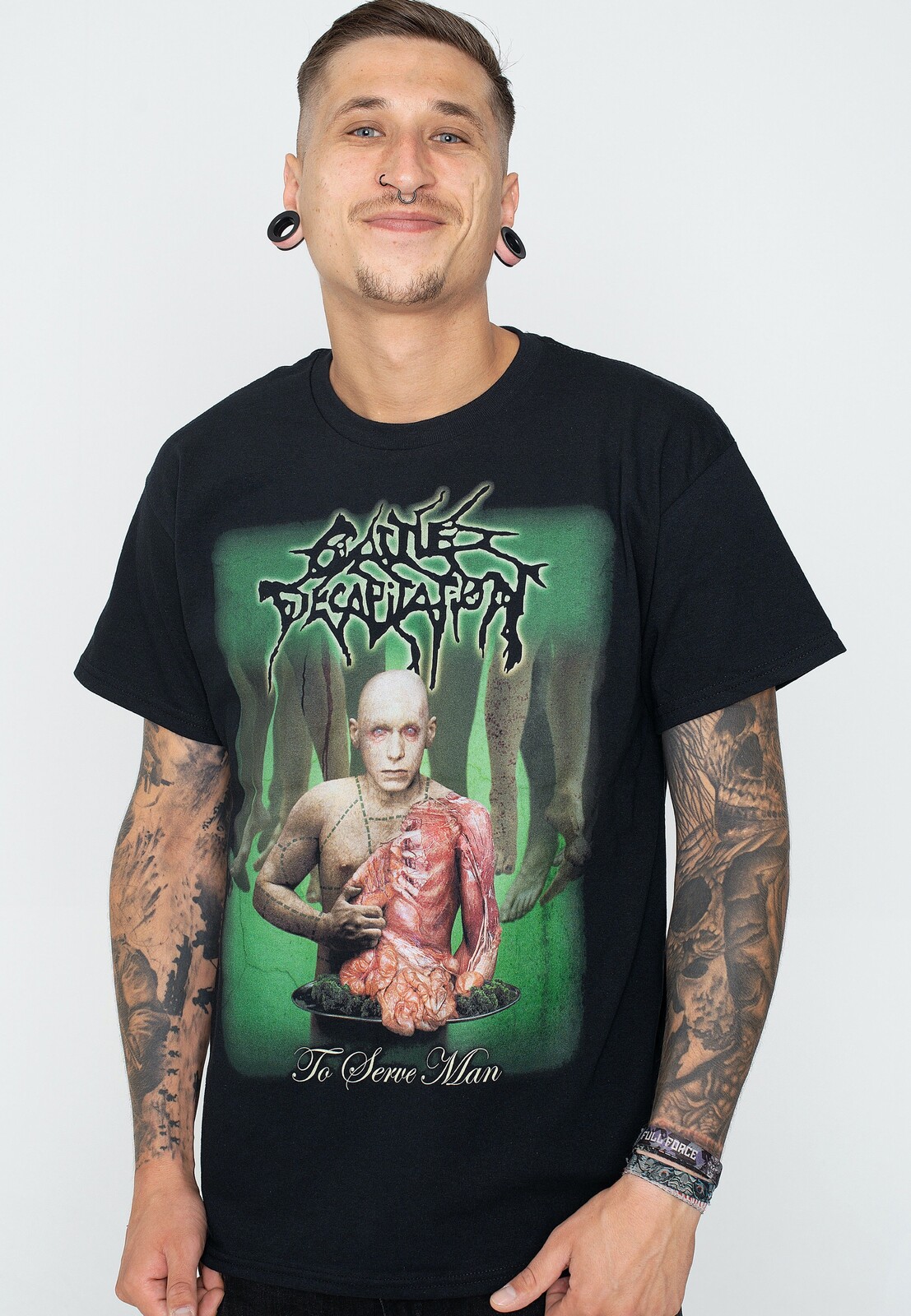 Cattle Decapitation - To Serve Man - T-Shirt - black - S - 100% Cotton