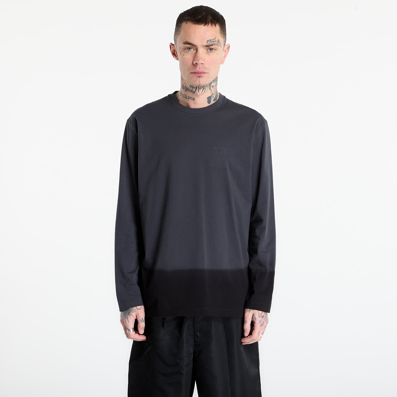 T-shirt Y-3 Dipped Long Sleeve Long-Sleeve Top Night Grey L