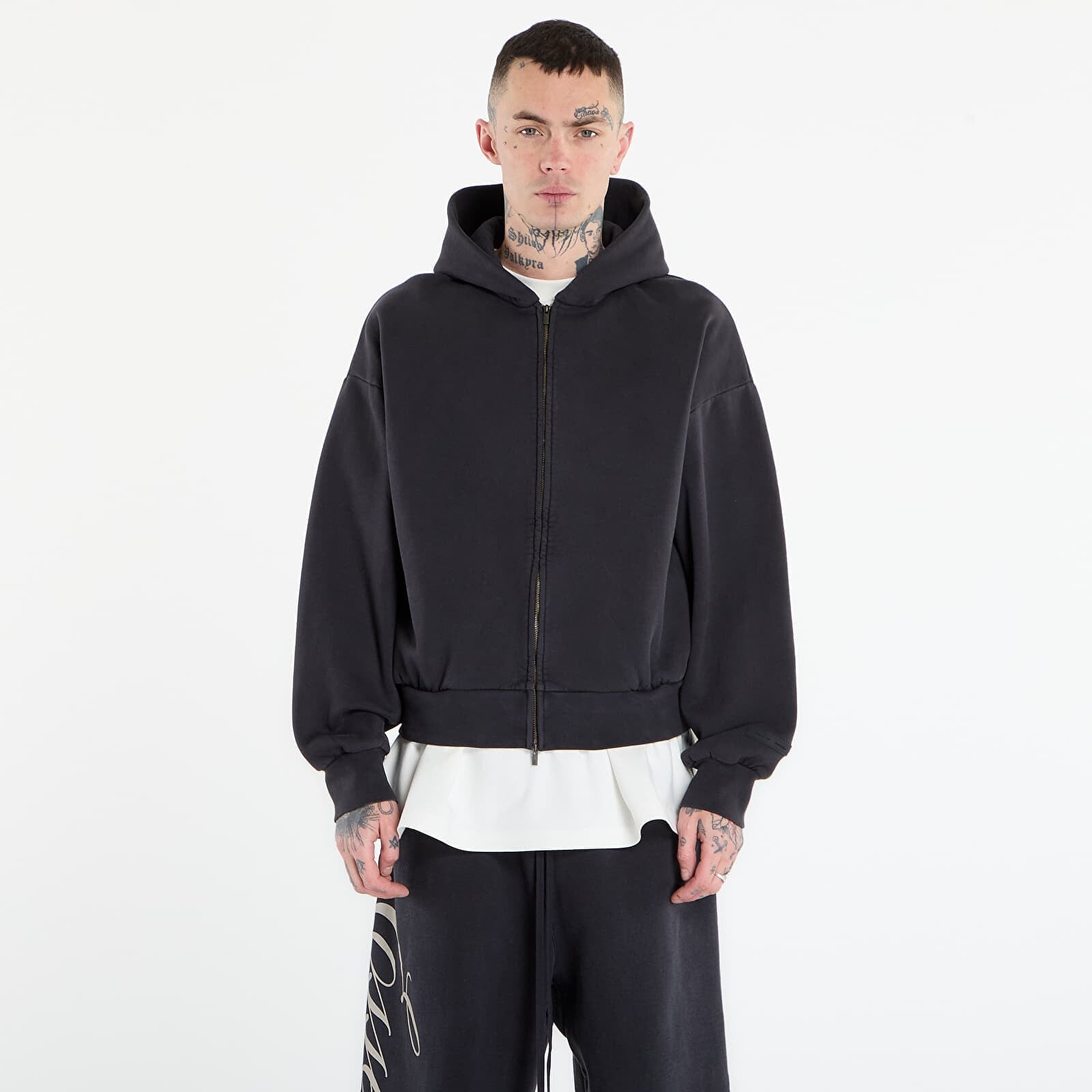 Sweatshirt Fear of God Essentials Classic Full Zip Hoodie Vintage Black XL