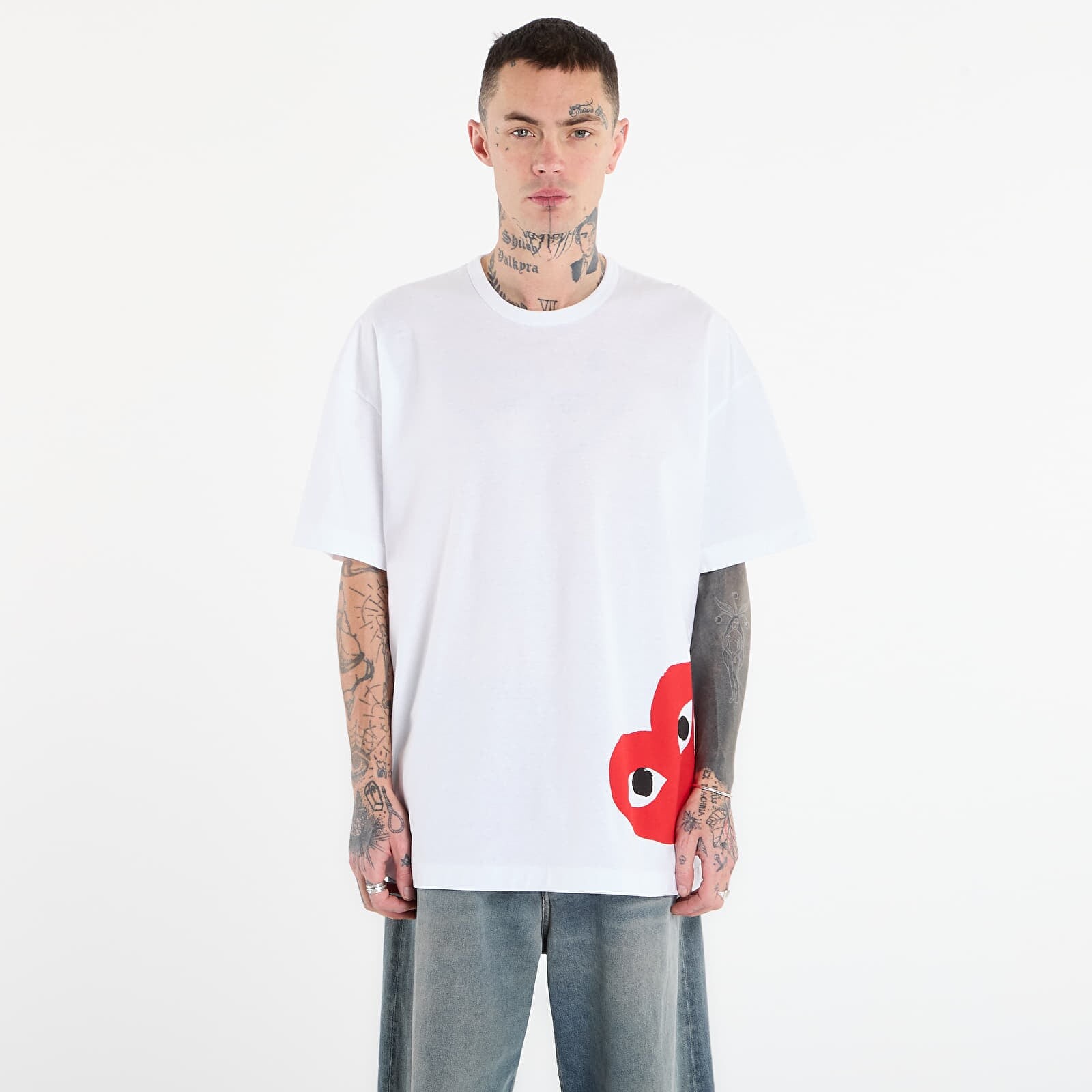 T-shirt Comme des Garçons PLAY T-Shirt Logo Print Knit UNISEX White M