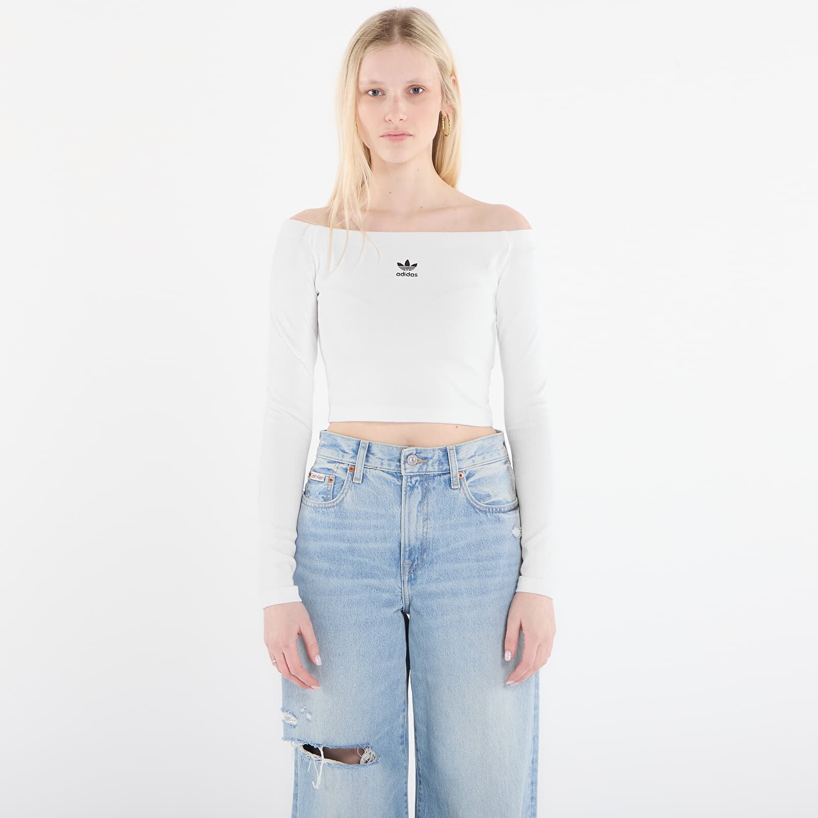 T-shirt adidas Ess Rib Ls White M