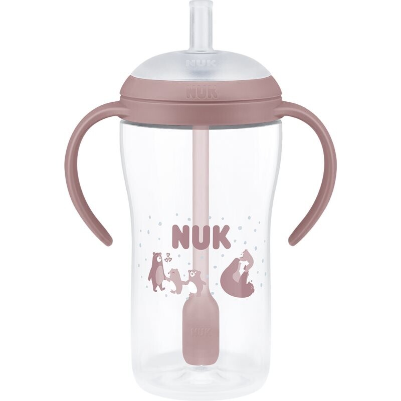 NUK Perfect Match Bear bottle with straw 8m+ 260 ml