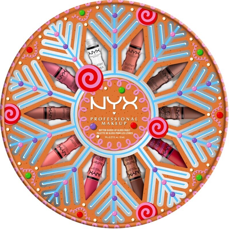 NYX Professional Makeup Gingerbaddie Land Butter Gloss gift set for lips