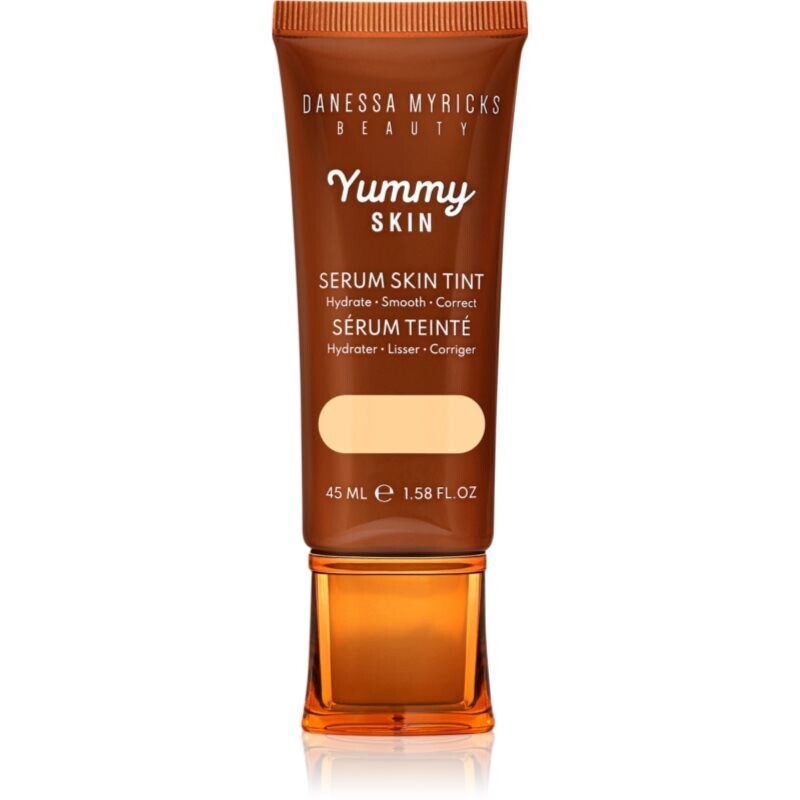 Danessa Myricks Beauty Yummy Skin Serum Skin Tint moisturising smoothing foundation shade 1 - Very Fair Skin With Golden-Yellow Undertones 45 ml