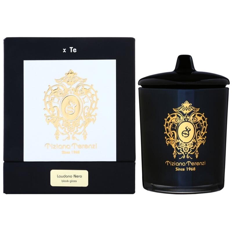 Tiziana Terenzi Black Laudano Nero scented candle with cap 500 g