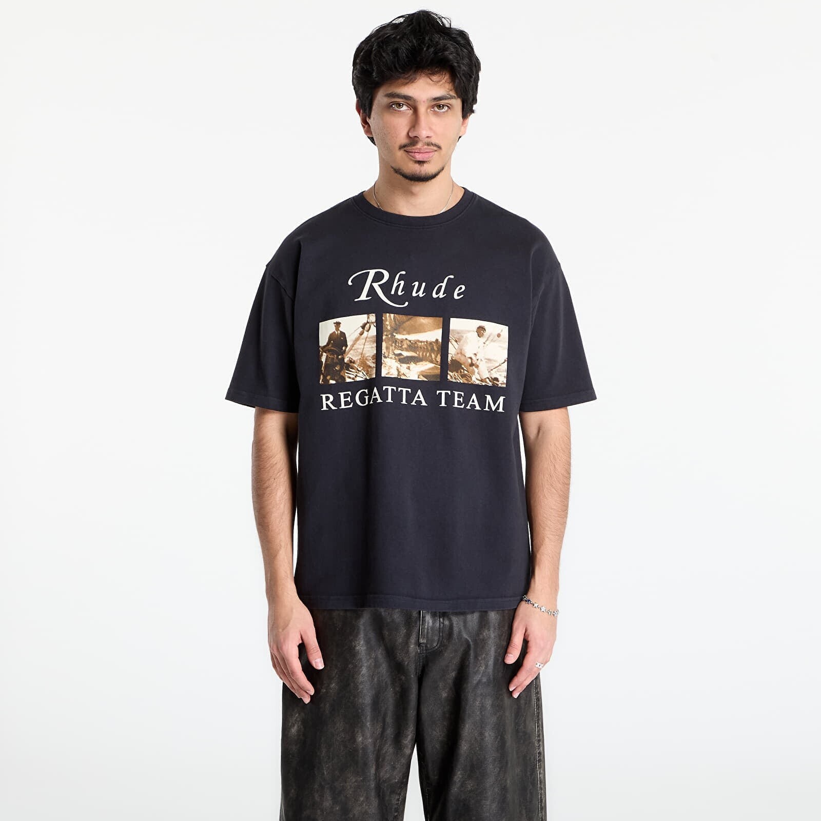 T-shirt Rhude Usvi Regatta Tour Tee Vintage Black/ White/ Red L