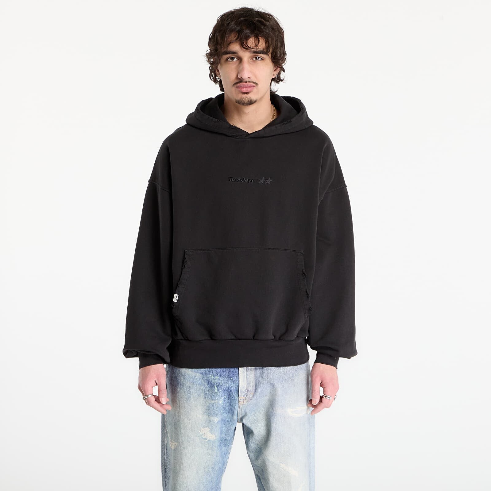 Sweatshirt TwoJeys Icon Hoodie Stone Washed Black L