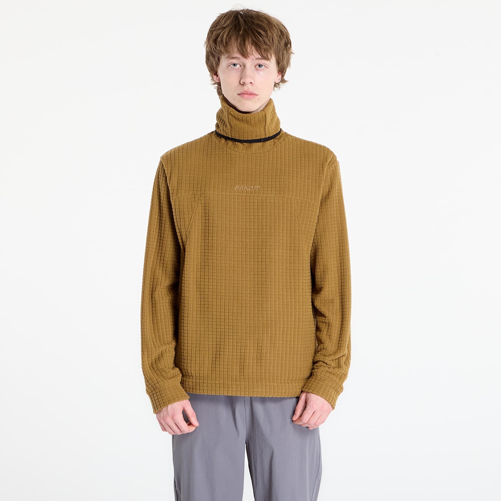 Sweatshirt BANDIT Men's MacroSoft Grid™ Turtleneck Antique Brass S