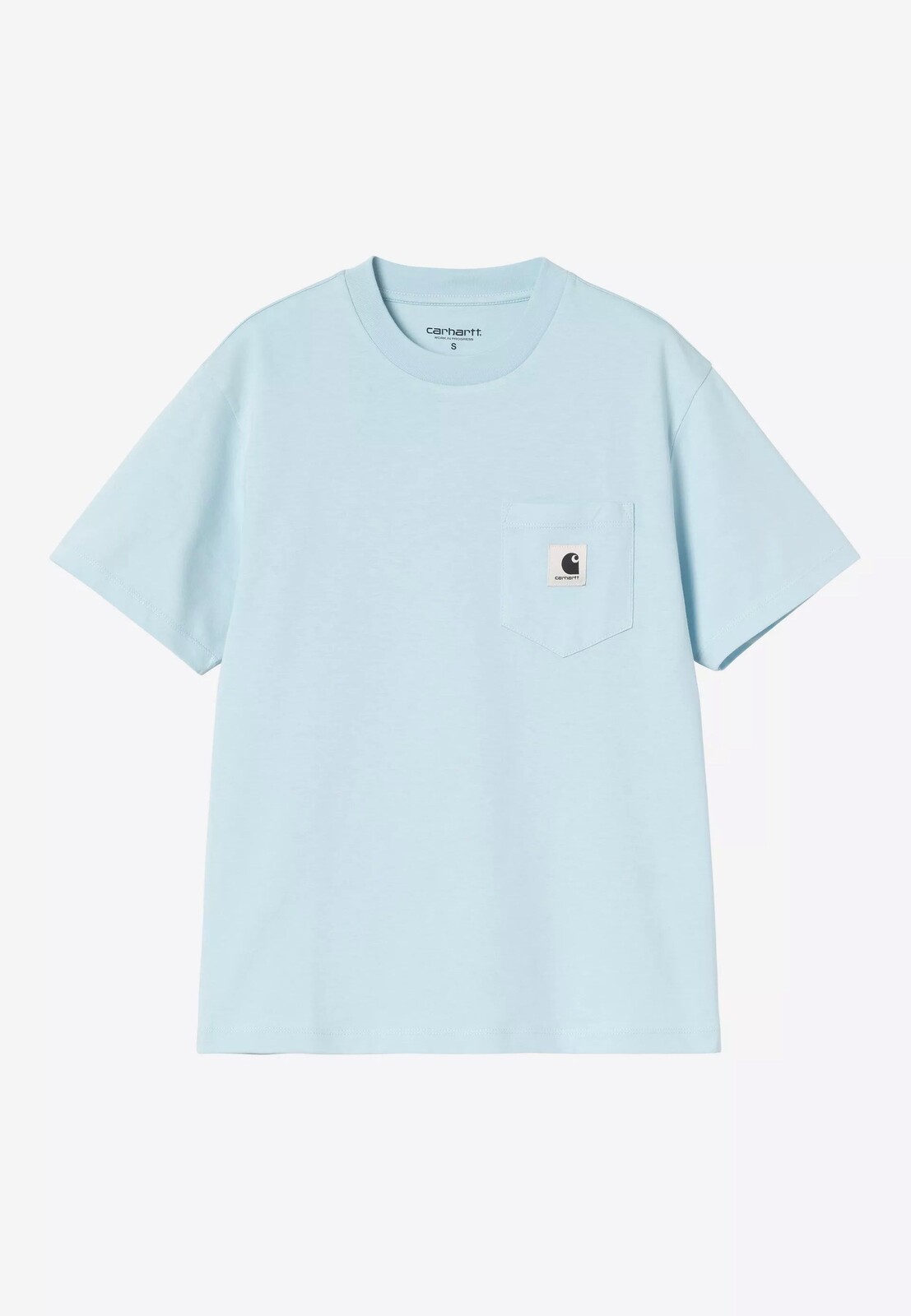 Carhartt WIP - W' Pocket Icaria - T-Shirt - blue - L - 100% Organic Cotton,Jersey