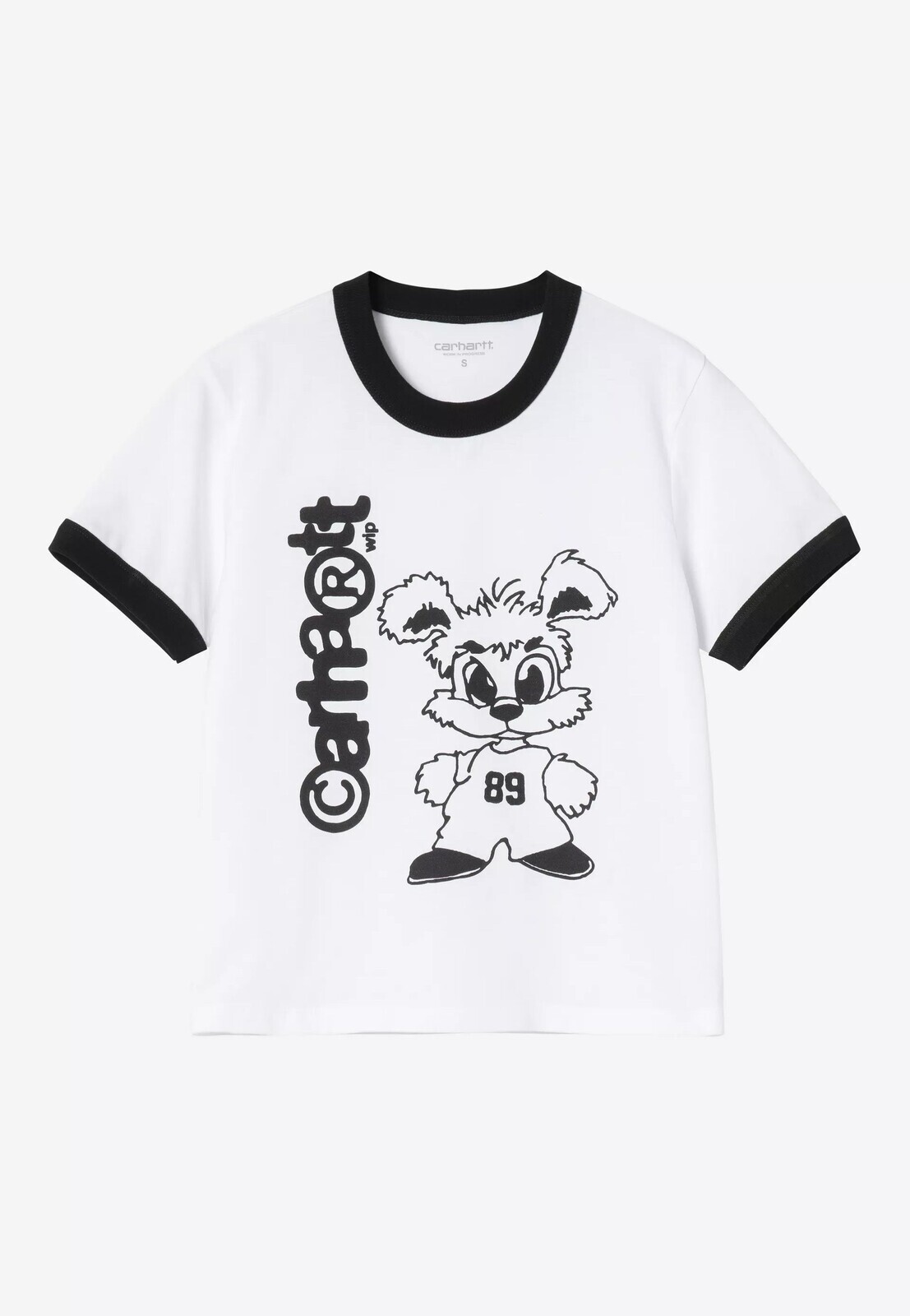 Carhartt WIP - W' IP Ringer White/Black - T-Shirt - white - L - 100% Organic Cotton,Jersey