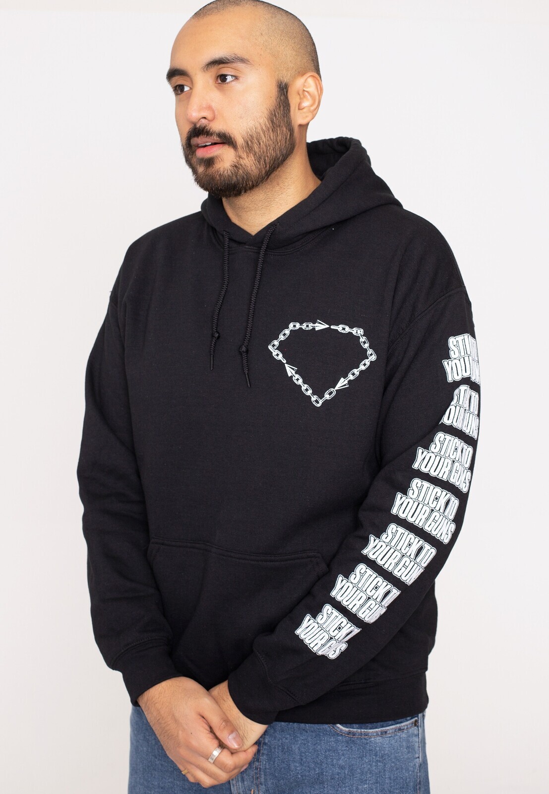 Stick To Your Guns - More Of Us Logo - Hoodie - black - L - 50% Cotton, 50% Polyester