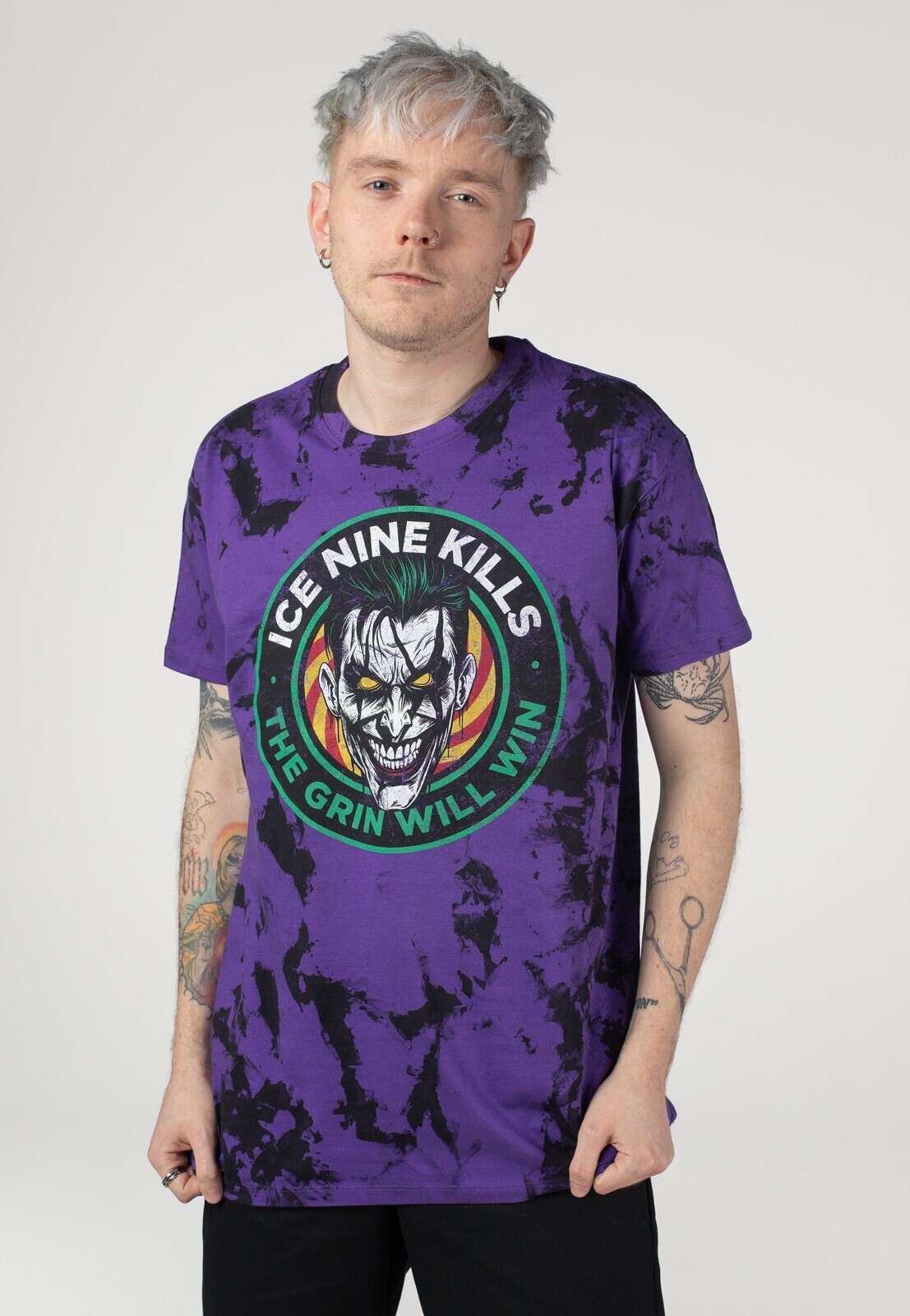 Ice Nine Kills - Pop Up Stores 2025 Grin Tie Dye - T-Shirt - black - L - 100% Cotton