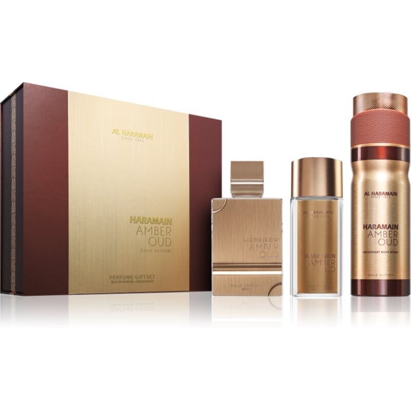 Al Haramain Amber Oud Gold Edition gift set unisex