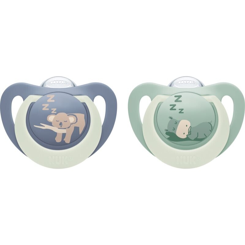 NUK First Choice Night 0-6m dummy Hippo/Koala 2 pc