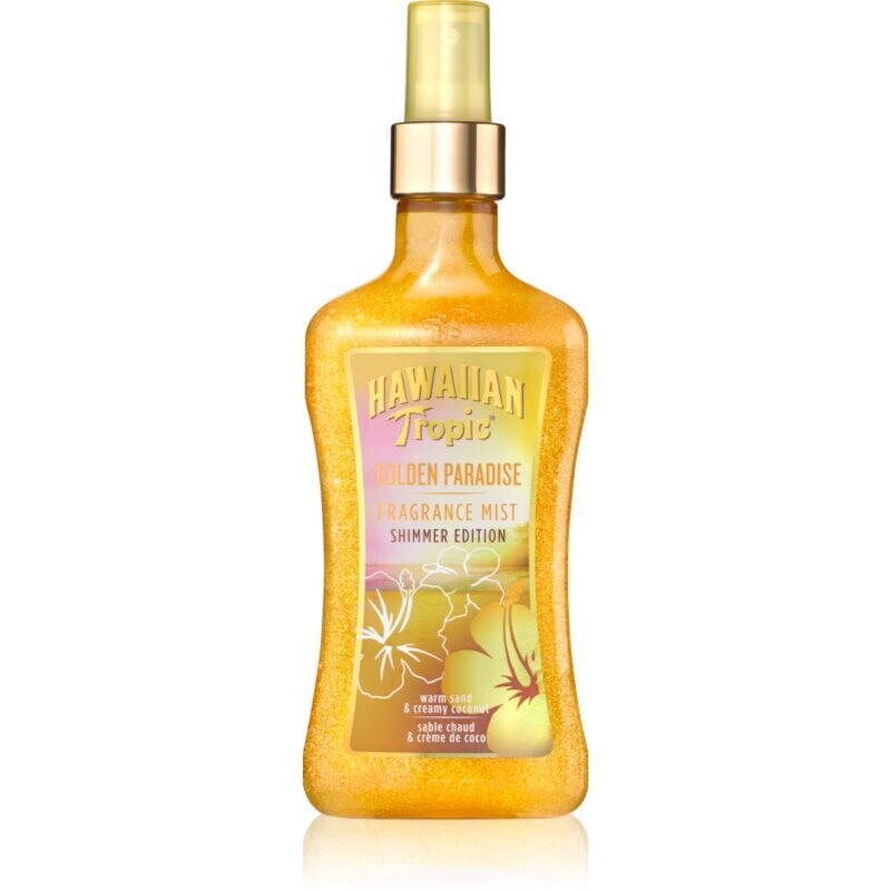 Hawaiian Tropic Perfumes Golden Paradise Shimmer body spray with glitter for women 250 ml