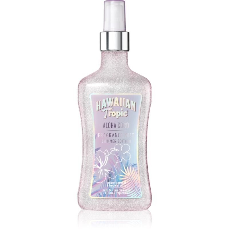 Hawaiian Tropic Perfumes Aloha Coco Shimmer body spray with glitter for women 250 ml