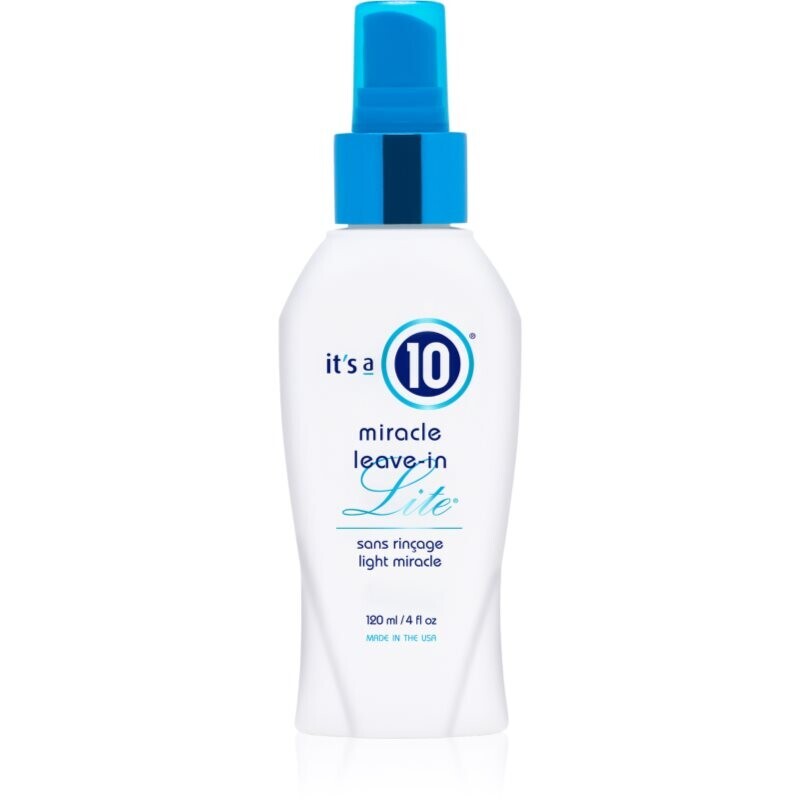 it's a 10 Volumizing Miracle Leave-In Conditioner Lite volume spray for fine hair 120 ml