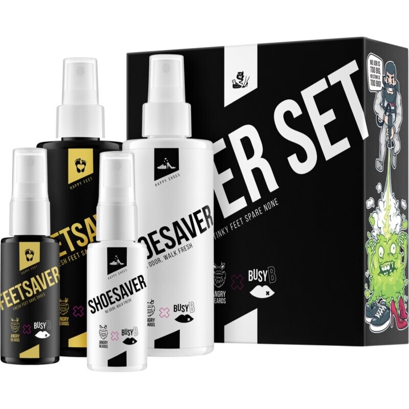Angry Beards FeetSaver SaverSet gift set for legs and shoes
