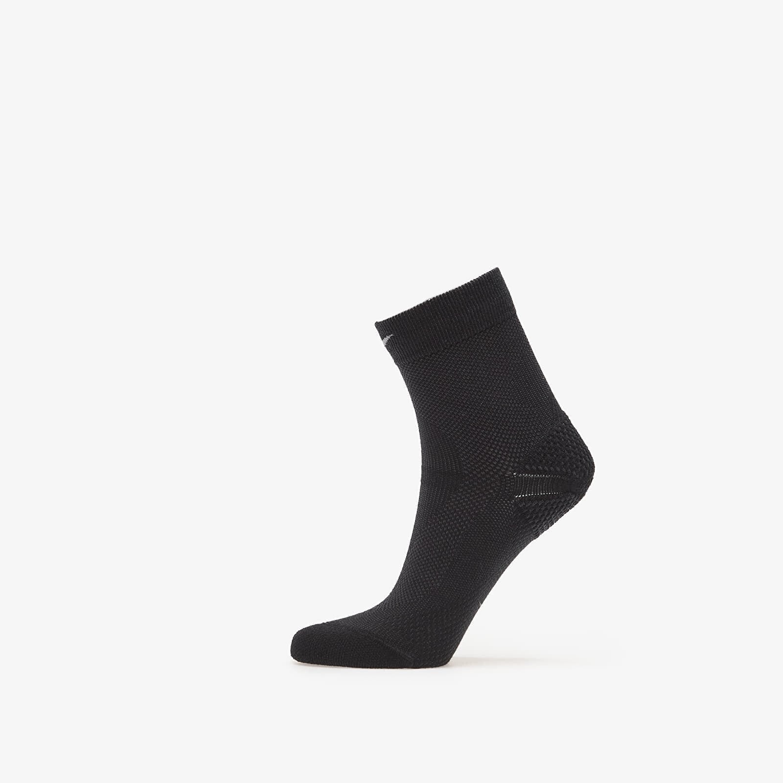 Nike Running Lightweight Micro Crew Socks 1-Pack Black/ Pure Platinum/ Smoke Grey M