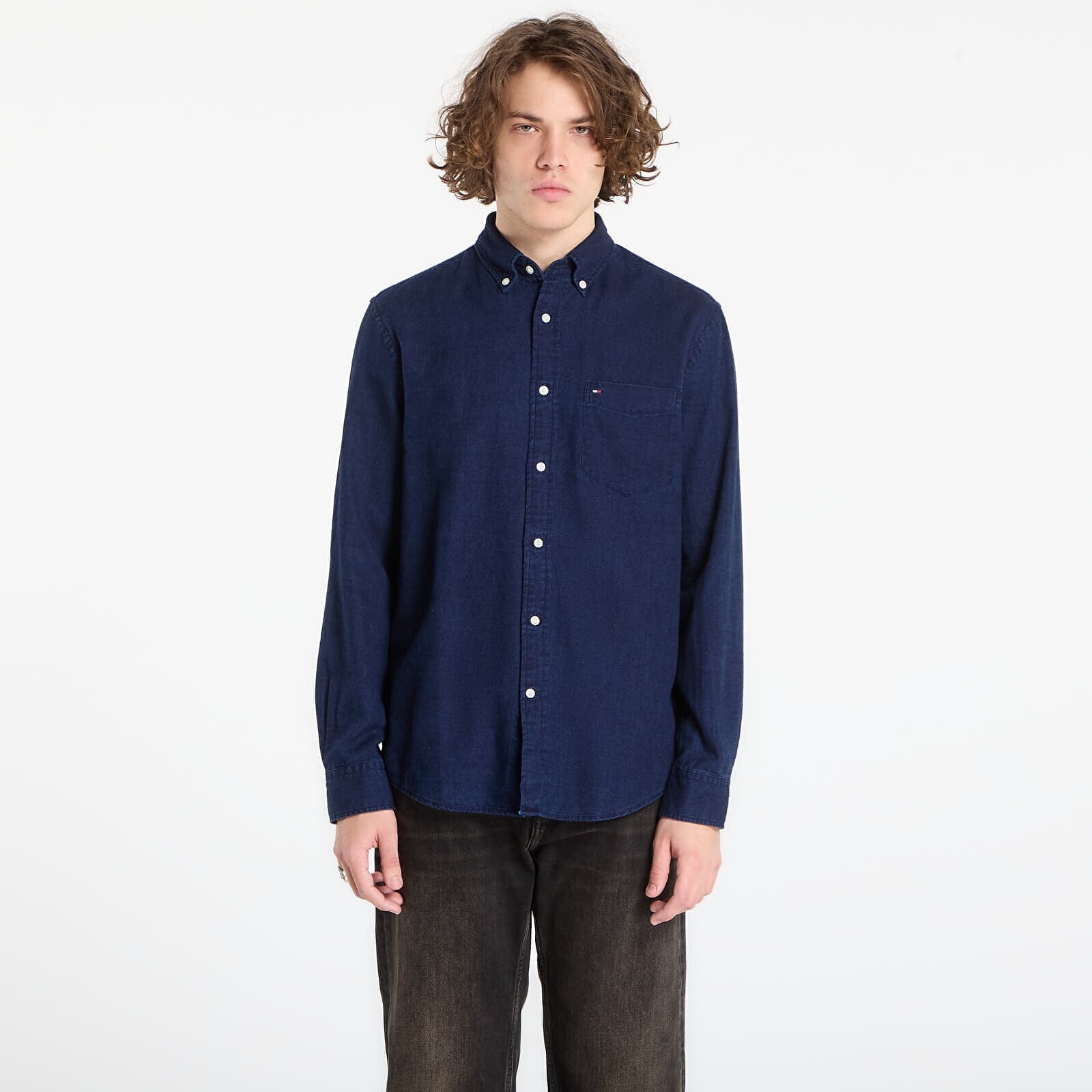 Shirt Tommy Hilfiger Flannel Indigo Shirt Dark Blue Indigo S