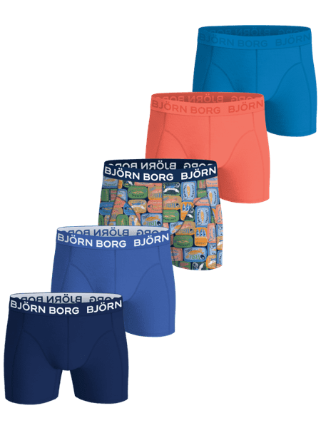 Björn Borg Cotton Stretch Boxer 5-pack Blue, L