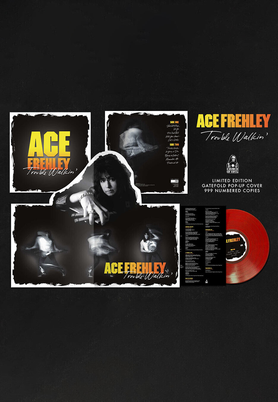 Ace Frehley - Trouble Walkin' Ltd. Red - Colored PopUp Vinyl