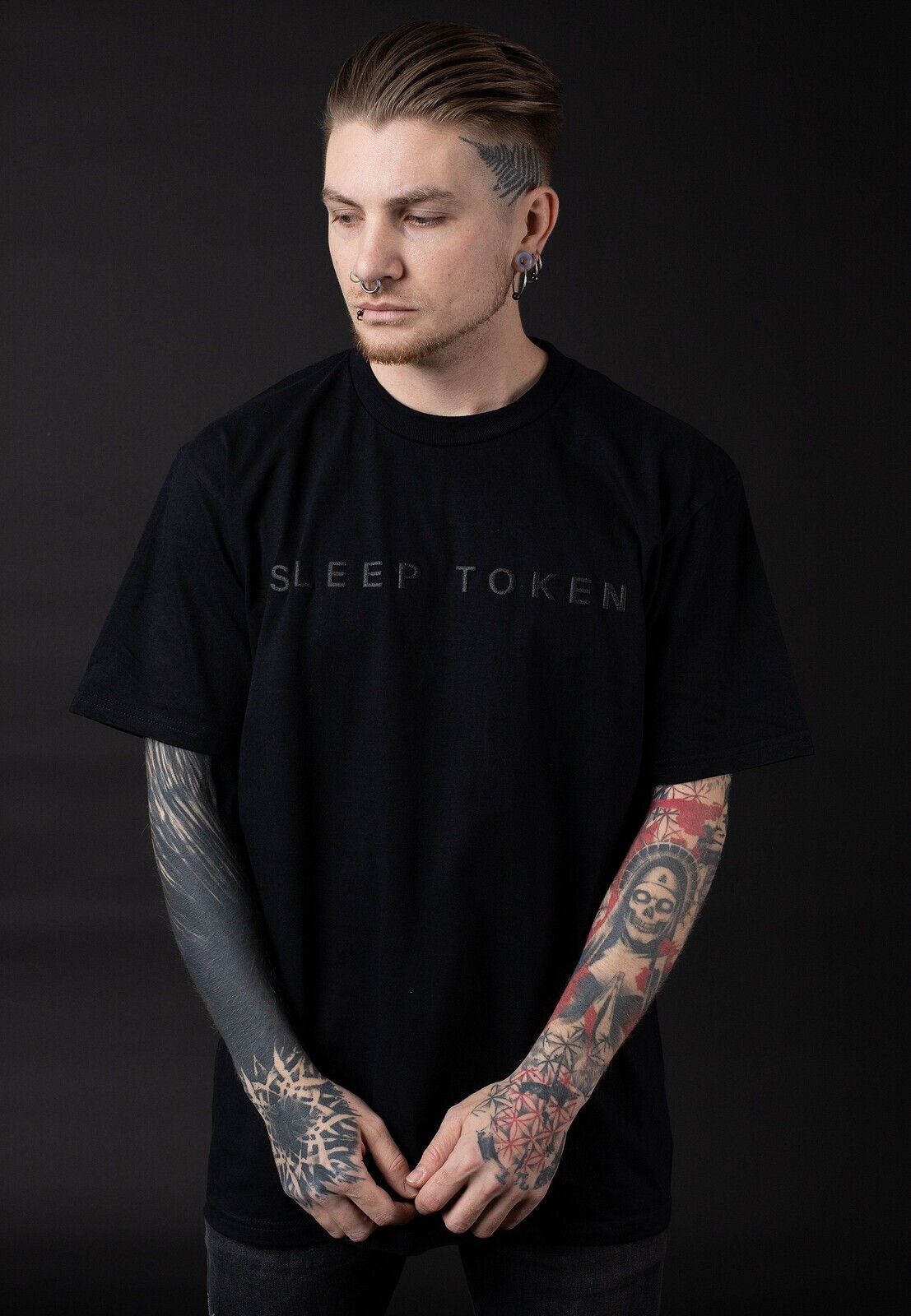 Sleep Token - Emblem Limited Black On Black - T-Shirt - black - XXL - 100% Cotton,Jersey