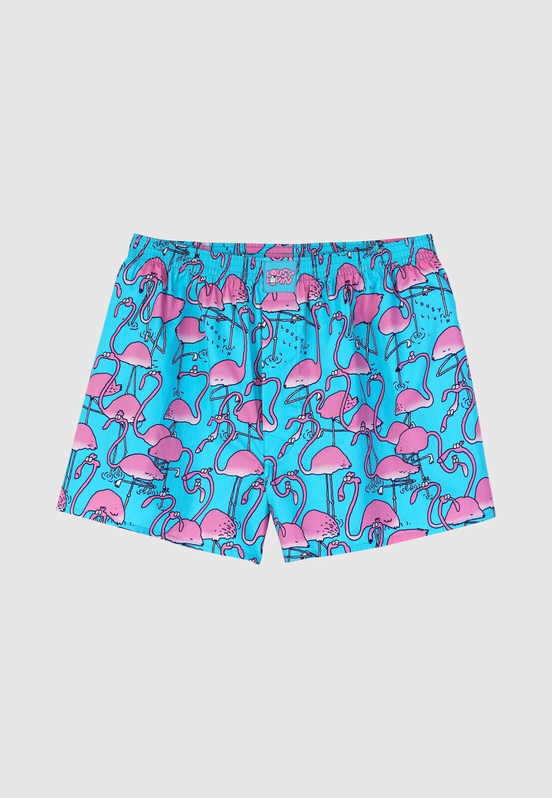 Lousy Livin - Greater Flamingos Blue - Boxershorts - blue - L - 100% Organic Cotton