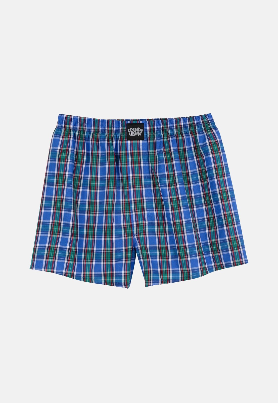 Lousy Livin - Lousy Organic Check Blue - Boxershorts