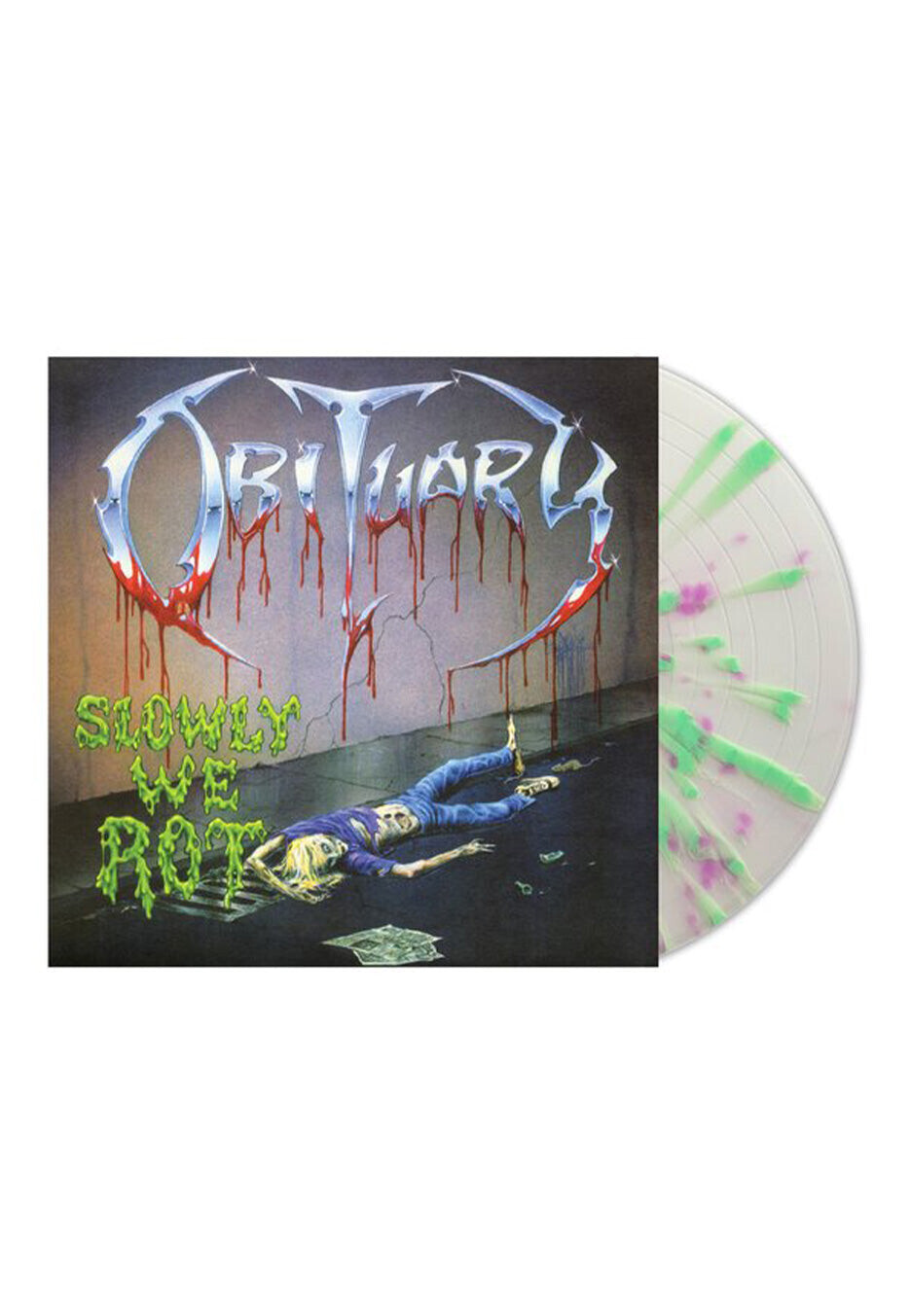 Obituary - Slowly We Rot Ltd. Milk w/ Violet/Green - Splattered Vinyl