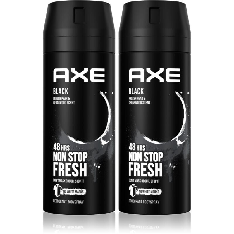 Axe Black Frozen Pear & Cedarwood deodorant and body spray economy pack 2 x 150 ml