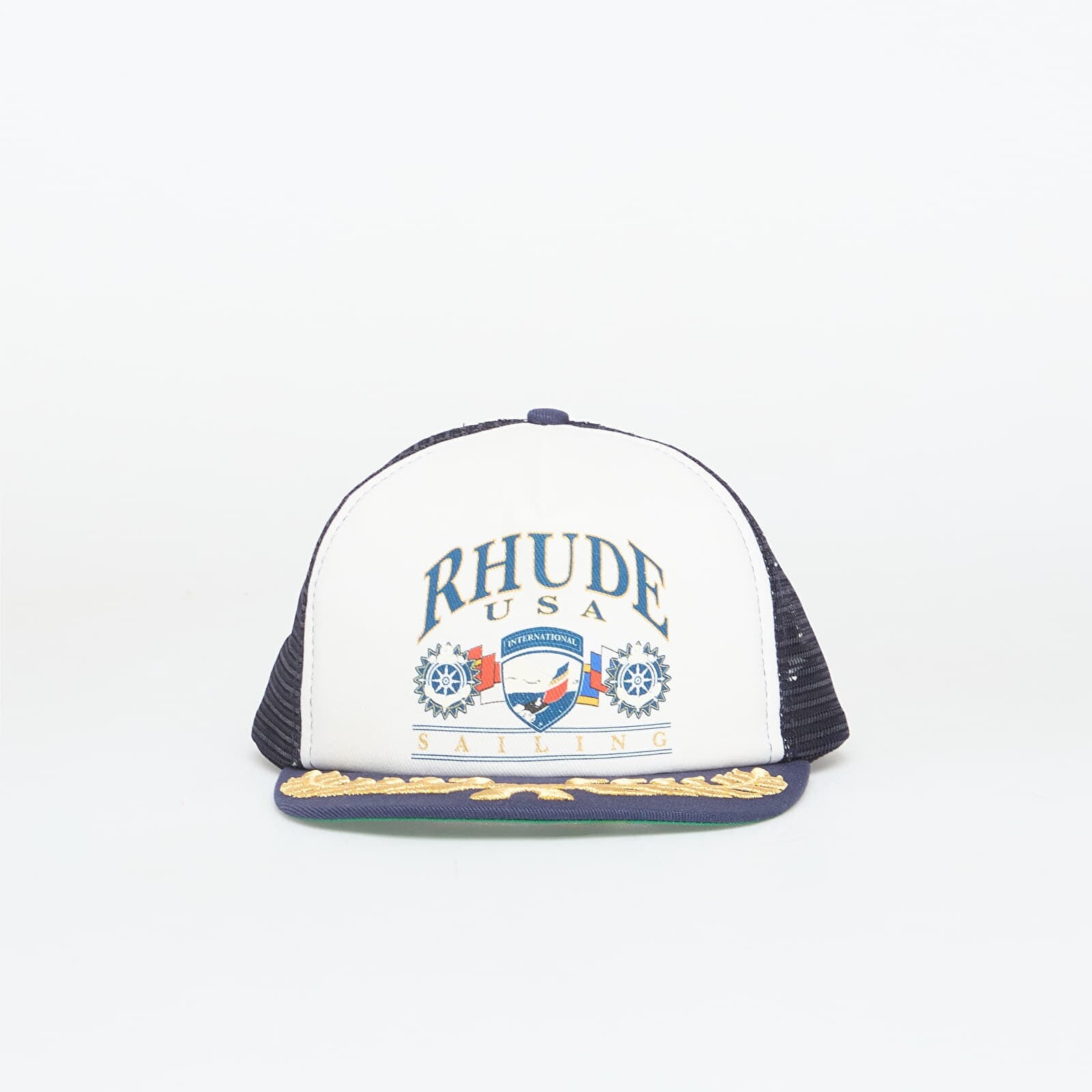 Rhude Usa Sailing Icon Trucker Hat Navy/ White Universal