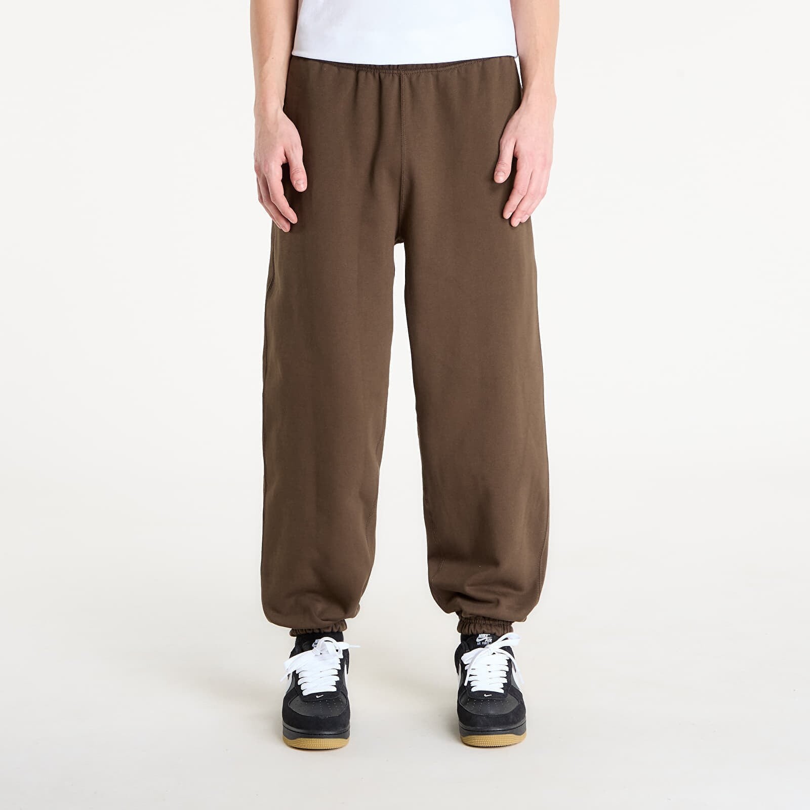 Pants Nike Solo Swoosh Men's Cuffed Fleece Pants Dark Hazel/ White S