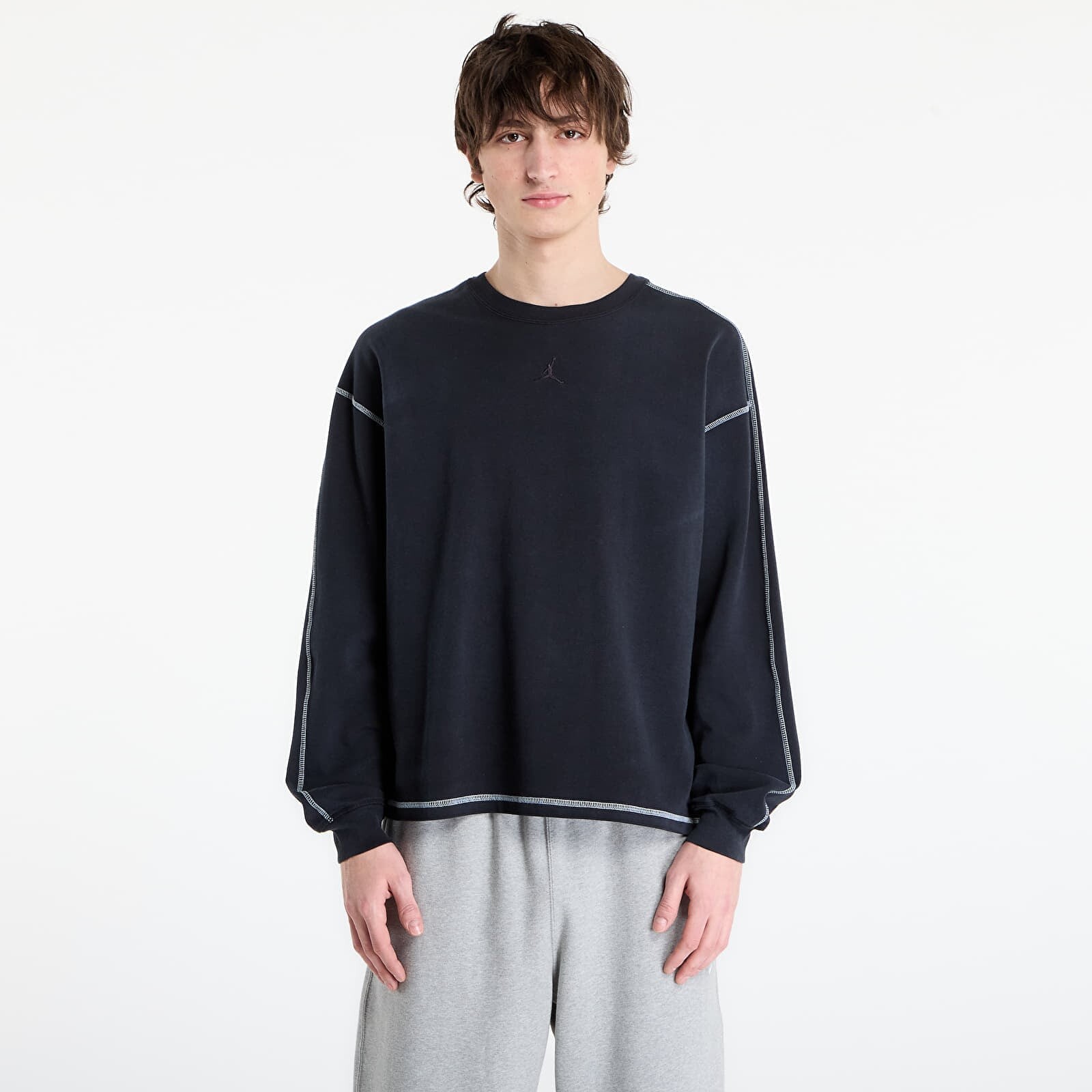 Sweatshirt Jordan Flight Men's Heavyweight Long-Sleeve Top Black/ Sail/ Black L