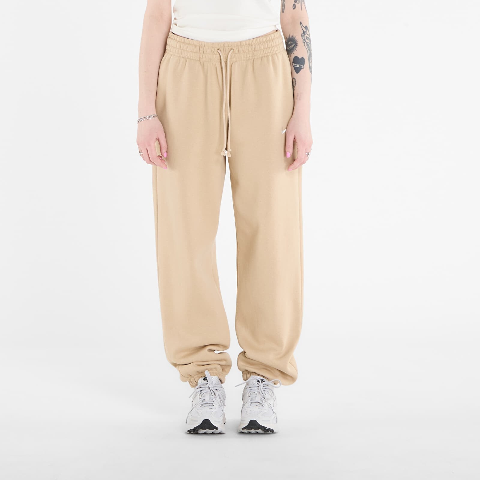 Pants Nike Sportswear Phoenix Fleece Women's High-Waisted Oversized Sweatpants Linen/ Sail M