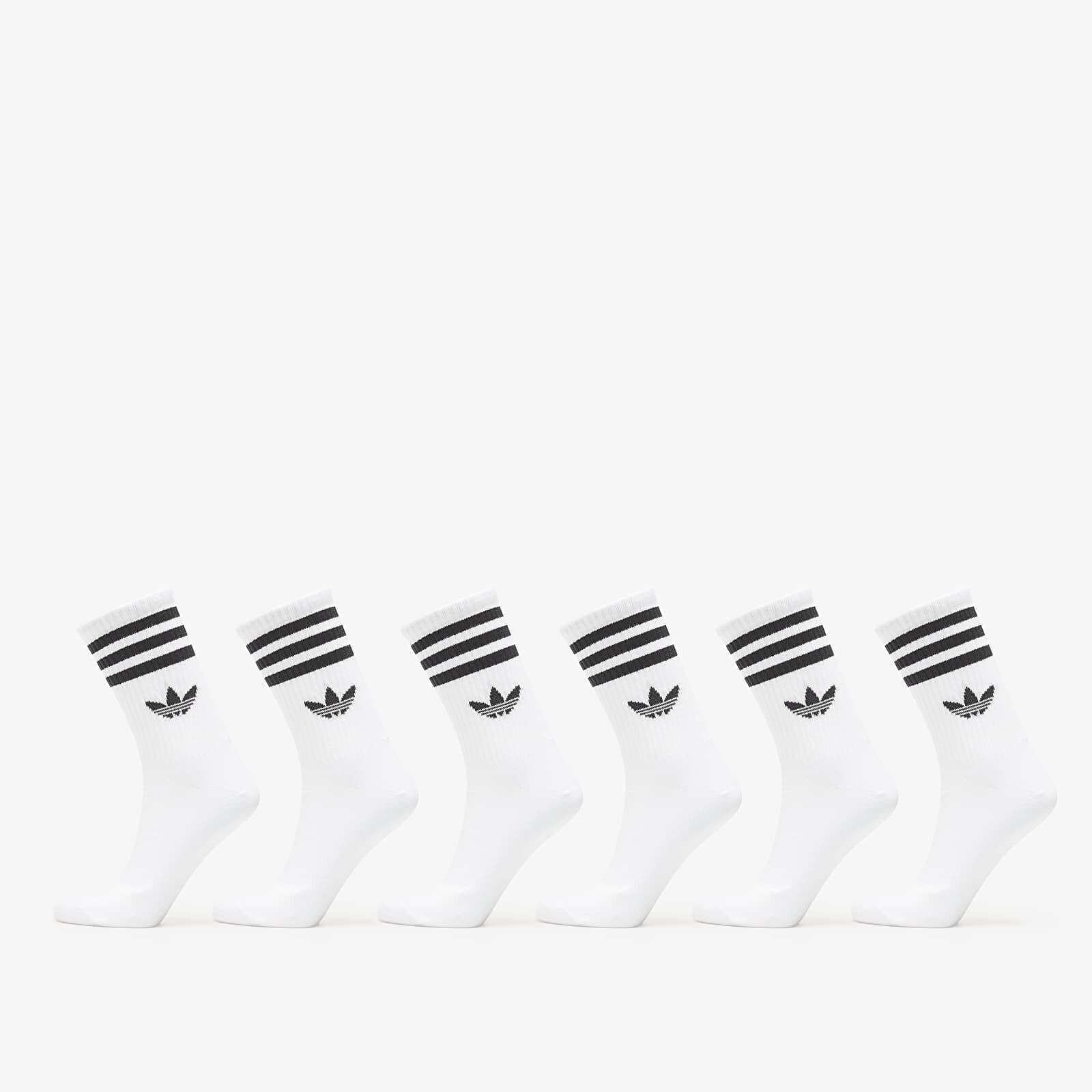 adidas 3S Crew Sock 6-Pack White L