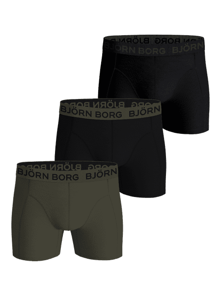 Björn Borg Cotton Stretch Boxers 3-pack Black, M