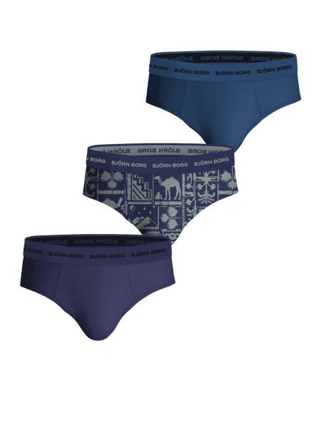 Björn Borg Cotton Stretch Briefs 3-pack Blue, L