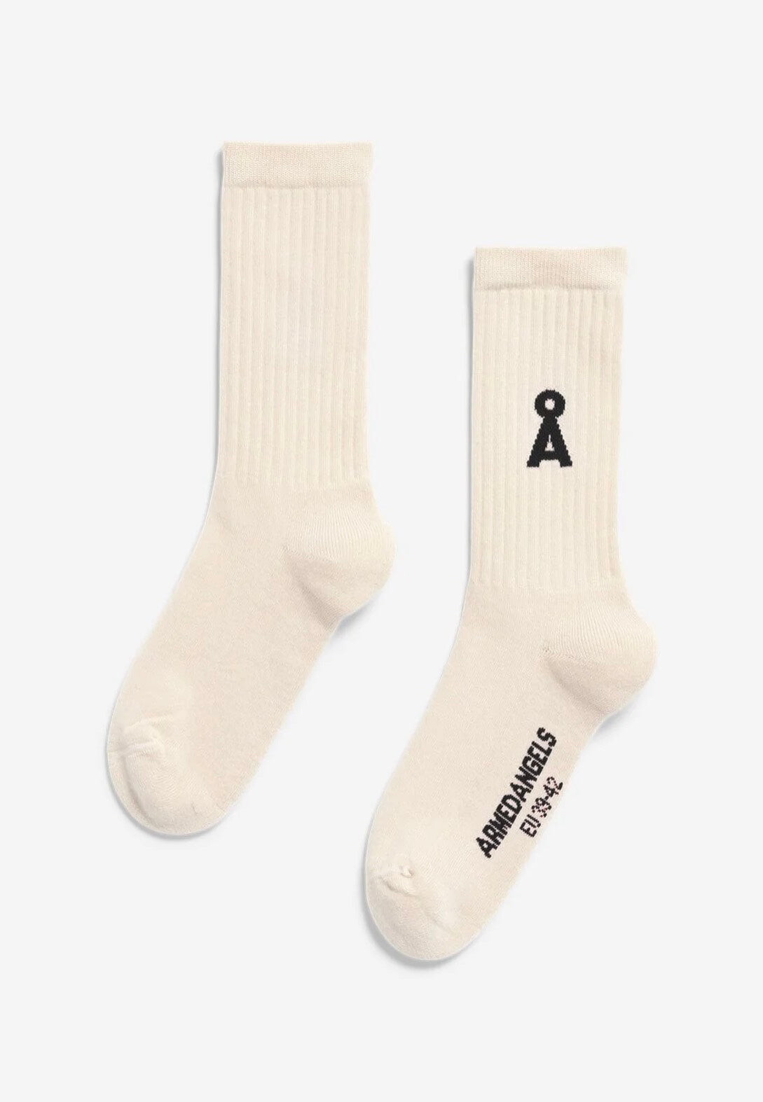 Armedangels - Saamus Bold Oatmilk-Black - Socks - beige - L/XL - 78% Cotton, 20% Polyamide, 2% Elastane