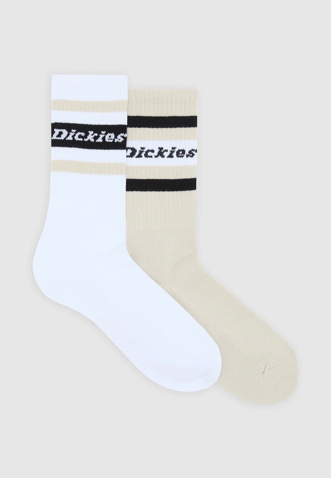 Dickies - Genola Pack Of 2 Stone - Socks - beige - L/XL - 67% Cotton, 21% Polyamide, 6% Polyester, 6% Elastane