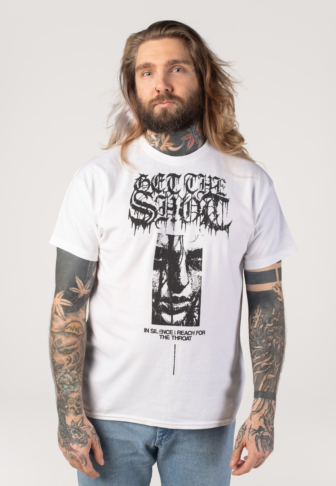 Get The Shot - Silence White - T-Shirt - white - L - 100% Cotton